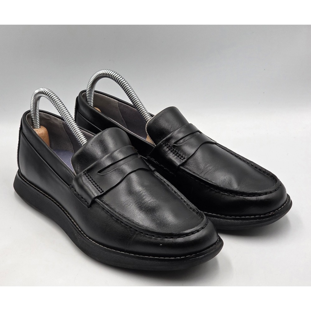 Sperry Kennedy Penny Loafers Mens Size 7 Black Leather Dress Casual Slip On Shoe